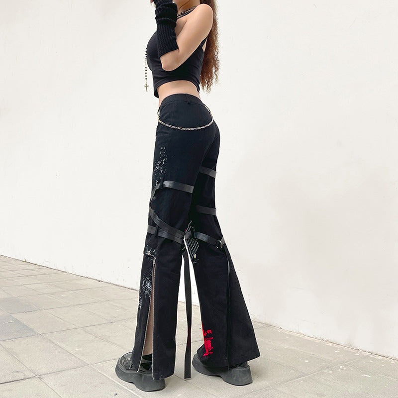 New Street Spice Style Dark Print Casual Pants